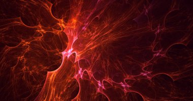 3B soyut renkli fraktal ışık arkaplanı oluşturma