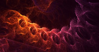 3B soyut renkli fraktal ışık arkaplanı oluşturma