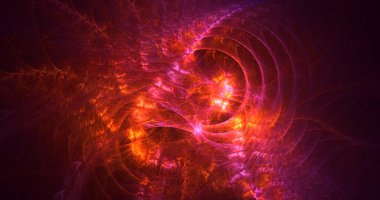 3B soyut renkli fraktal ışık arkaplanı oluşturma