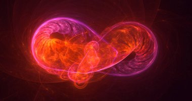 3B soyut renkli fraktal ışık arkaplanı oluşturma