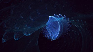 3B soyut renkli fraktal ışık arkaplanı oluşturma