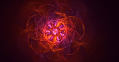 3B soyut renkli fraktal ışık arkaplanı oluşturma