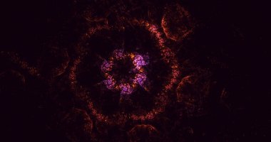 3B soyut renkli fraktal ışık arkaplanı oluşturma