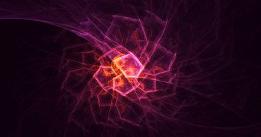 3B soyut renkli fraktal ışık arkaplanı oluşturma