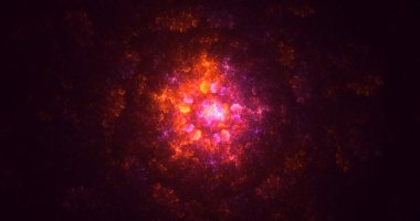 Soyut çok renkli fraktal ışık arkaplanı 3B görüntüleme