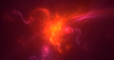 Soyut çok renkli fraktal ışık arkaplanı 3B görüntüleme