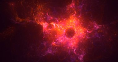 Soyut çok renkli fraktal ışık arkaplanı 3B görüntüleme