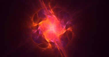 Soyut çok renkli fraktal ışık arkaplanı 3B görüntüleme