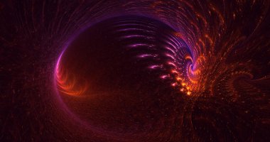 Soyut çok renkli fraktal ışık arkaplanı 3B görüntüleme