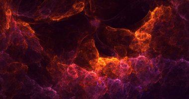 Soyut çok renkli fraktal ışık arkaplanı 3B görüntüleme