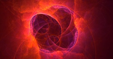 Soyut fraktal ışık arkaplanı 3 boyutlu oluşturuluyor