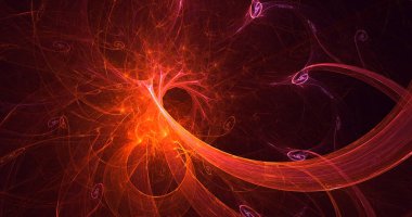 3B soyut renkli fraktal ışık arkaplanı oluşturma