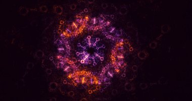 3B soyut renkli fraktal ışık arkaplanı oluşturma