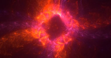 3B soyut renkli fraktal ışık arkaplanı oluşturma