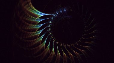 3B soyut renkli fraktal ışık arkaplanı oluşturma