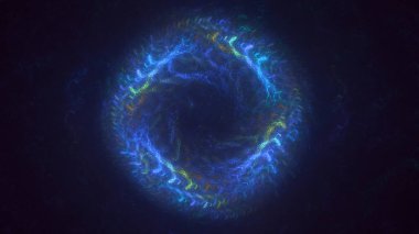 3B soyut renkli fraktal ışık arkaplanı oluşturma