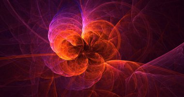 3B soyut renkli fraktal ışık arkaplanı oluşturma