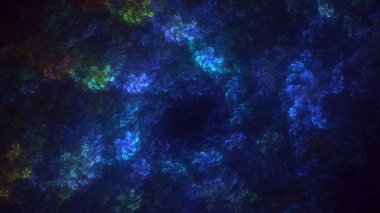 3B soyut renkli fraktal ışık arkaplanı oluşturma