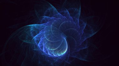 3B soyut renkli fraktal ışık arkaplanı oluşturma