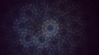 3B soyut renkli fraktal ışık arkaplanı oluşturma