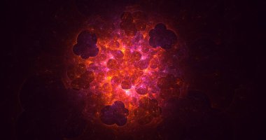 3B soyut renkli fraktal ışık arkaplanı oluşturma