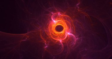 3B soyut renkli fraktal ışık arkaplanı oluşturma