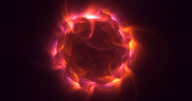 Soyut fraktal ışık arkaplanı 3 boyutlu oluşturuluyor