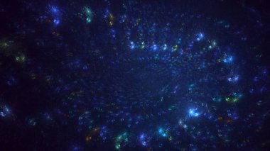 3B soyut renkli fraktal ışık arkaplanı oluşturma