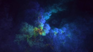 3B soyut renkli fraktal ışık arkaplanı oluşturma