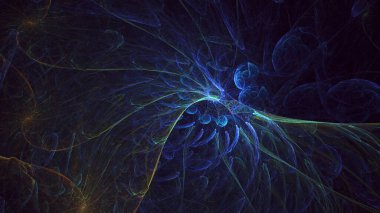 3B soyut renkli fraktal ışık arkaplanı oluşturma