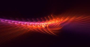 3B soyut renkli fraktal ışık arkaplanı oluşturma