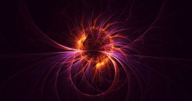 3B soyut renkli fraktal ışık arkaplanı oluşturma