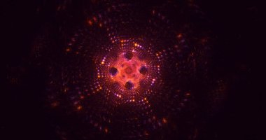 Soyut çok renkli fraktal ışık arkaplanı 3B görüntüleme