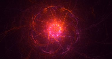 3B soyut renkli fraktal ışık arkaplanı oluşturma