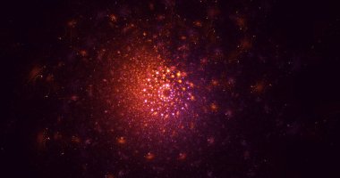 3B soyut renkli fraktal ışık arkaplanı oluşturma