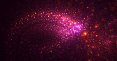 3B soyut renkli fraktal ışık arkaplanı oluşturma