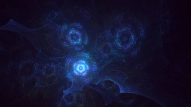 3B soyut renkli fraktal ışık arkaplanı oluşturma