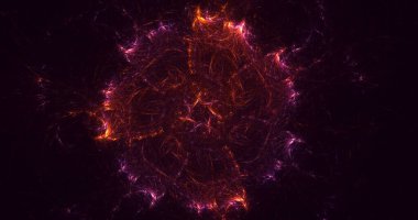 Soyut çok renkli fraktal ışık arkaplanı 3B görüntüleme