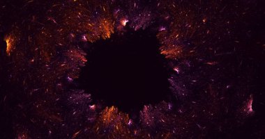 Soyut çok renkli fraktal ışık arkaplanı 3B görüntüleme