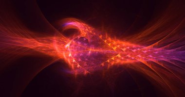 Soyut çok renkli fraktal ışık arkaplanı 3B görüntüleme