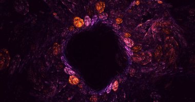 3B soyut renkli fraktal ışık arkaplanı oluşturma