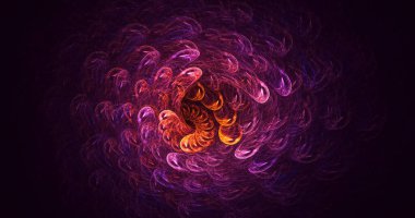 3B soyut renkli fraktal ışık arkaplanı oluşturma