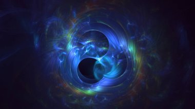 3B soyut renkli fraktal ışık arkaplanı oluşturma