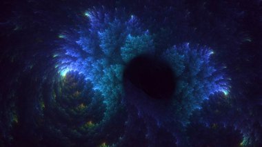 Soyut çok renkli fraktal ışık arkaplanı 3B görüntüleme