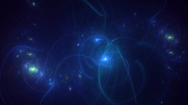 Soyut çok renkli fraktal ışık arkaplanı 3B görüntüleme