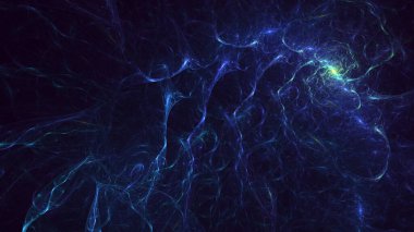 Soyut çok renkli fraktal ışık arkaplanı 3B görüntüleme