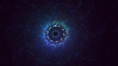 Soyut çok renkli fraktal ışık arkaplanı 3B görüntüleme