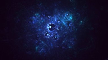 Soyut çok renkli fraktal ışık arkaplanı 3B görüntüleme