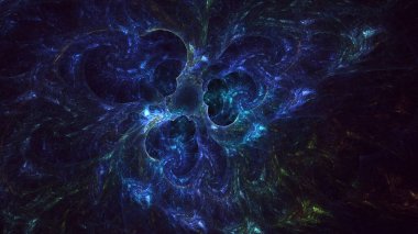 Soyut çok renkli fraktal ışık arkaplanı 3B görüntüleme