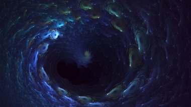 Soyut çok renkli fraktal ışık arkaplanı 3B görüntüleme